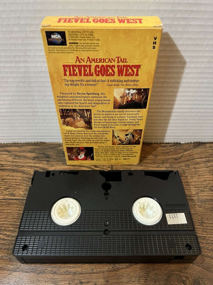 An American Tail Fievel Goes West VHS 1991 - Spielberg | eBay