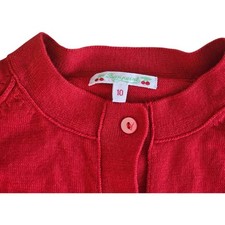 Pull Fille Bonpoint Marine/rouge Taille 12 - Porté Une Fois, Excellent état (2019)