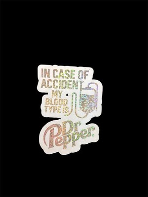 Special Edition Handmade Blood Type Dr Pepper Sticker 