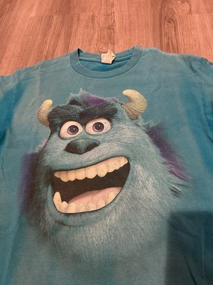 Faded Vintage 00 s Disney Monsters University Sulley blue tee Size M