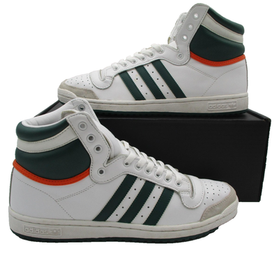 #ad Adidas Top Ten Mens Size 10 White Green Orange High Top Basketball EF2516 1S2 $59.99