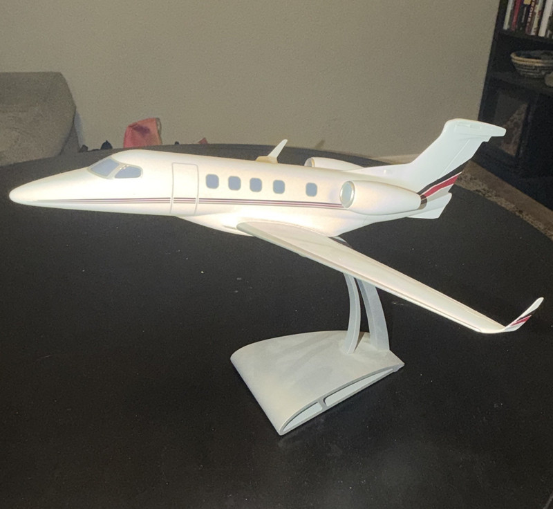 PacMin Airfoil Private Jet Model Airplane Desk/Shelf Display Stand
