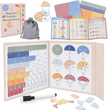 Magnetic Fraction Educational Puzzle, Magnetic Fraction Tiles  Fraction Circles