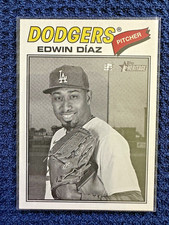 2026 Topps Heritage Edwin Diaz Black & White Image Variation SP #36 LA Dodgers