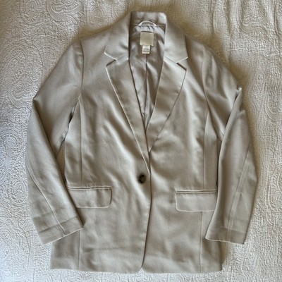 H&M Women s Light Beige Blazer Size S Business Office Workwear