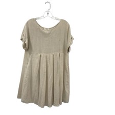 UMGEE Women's Dress Oatmeal Babydoll Dress Linen Size Small