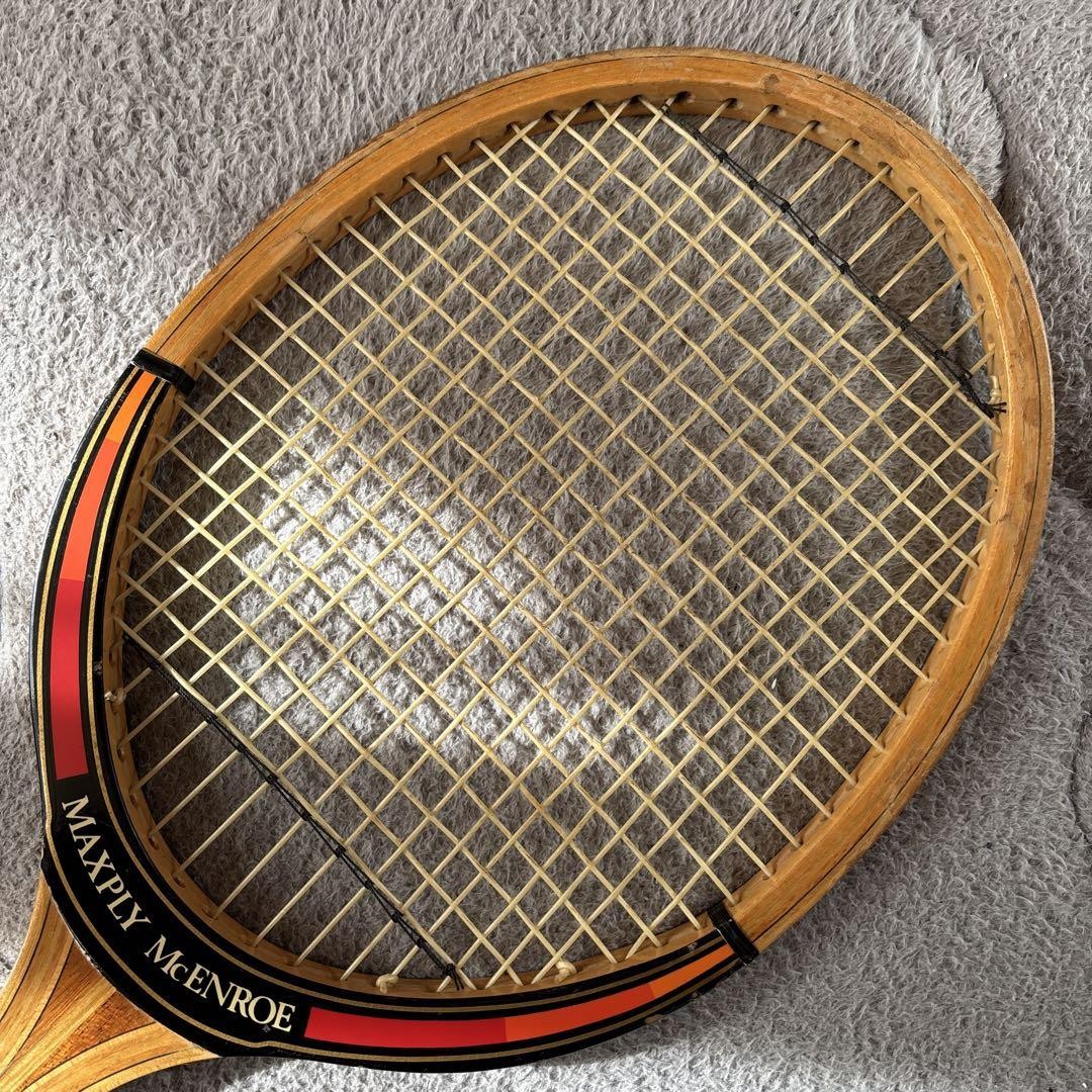 DUNLOP MAXPLY McENROE 木製　ラケット　レトロ　ほぼ新品 DUNLOP MAXPLY McENROE 木製 ラケット レトロ ほぼ新品 - メルカリ