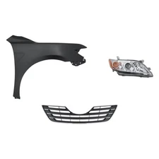 For Toyota Camry 07-09 3-Piece Kit (Passenger Side Headlight, Grille, Front