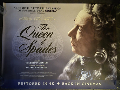 The Queen of Spades Original UK Quad Cinema Film Movie Poster / 4K Restoration