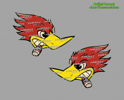 Angry Woody Woodpecker Auto Tuning Oldschool Racing Rockabilly