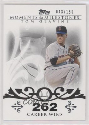 2008 Moments & Milestones Tom Glavine (2007 300 Career Wins (303 Total)) HOF 1q9