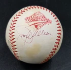Jimy Williams, Jim Beauchamp Braves Signed Auto 1992 Rawlings World Ser Baseball