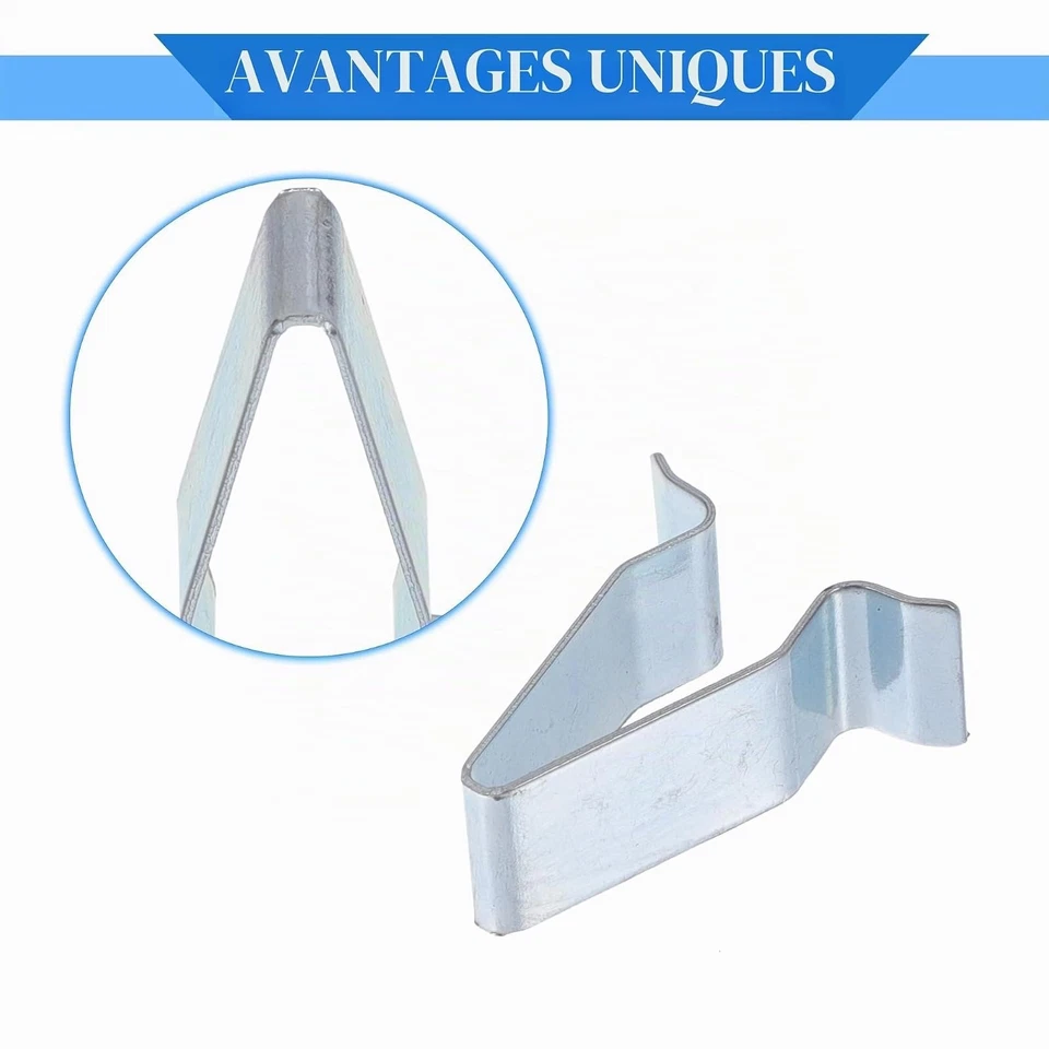 Clips fixation garniture hayon Audi A3 VW 10 pièces métal OE 4B0867276A - Photo 3/4