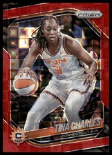 2025 Panini Prizm WNBA #3 Tina Charles Red Pandora Prizms #/199