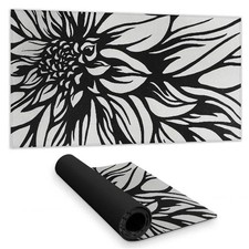 Begin Home Decor C1DM1531QV4M03 16 x 32 in. Dahlia Floral Outline Monochrome ...