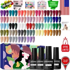 All-In-One 36 PCS Gel Nail Polish Kit: Base, Glossy & Matte Top Coats Included