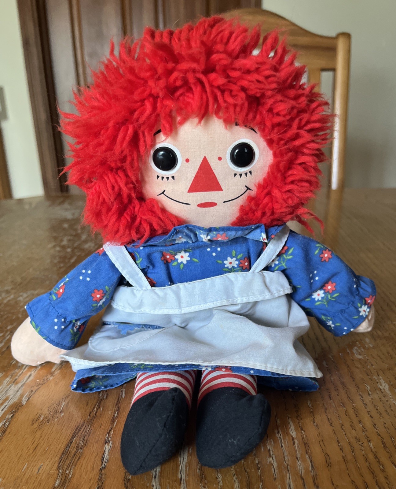 Vintage Raggedy Ann Doll 1987 Playskool Cloth Plush Doll 12in. with Dress&Apron