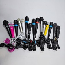 Lot of 15 Wired Microphones - Signs of Use, Various Colors  Models
