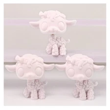 5Pcs Custom White Base LPS Sheep Toy for Kid Gift DIY Painting Toy Xmas Gift