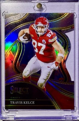 TRAVIS KELCE RARE PANINI SELECT DIE CUT PRIZM INVESTMENT CARD KANSAS CITY CHIEFS