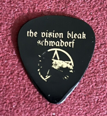 THE VISION BLEAK Ulf Theodor Schwadorf old signature guitar pick stage used