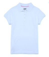 New Izod White Polo Performance Shirt Top Uniform collar Girls sz Large 14 -16