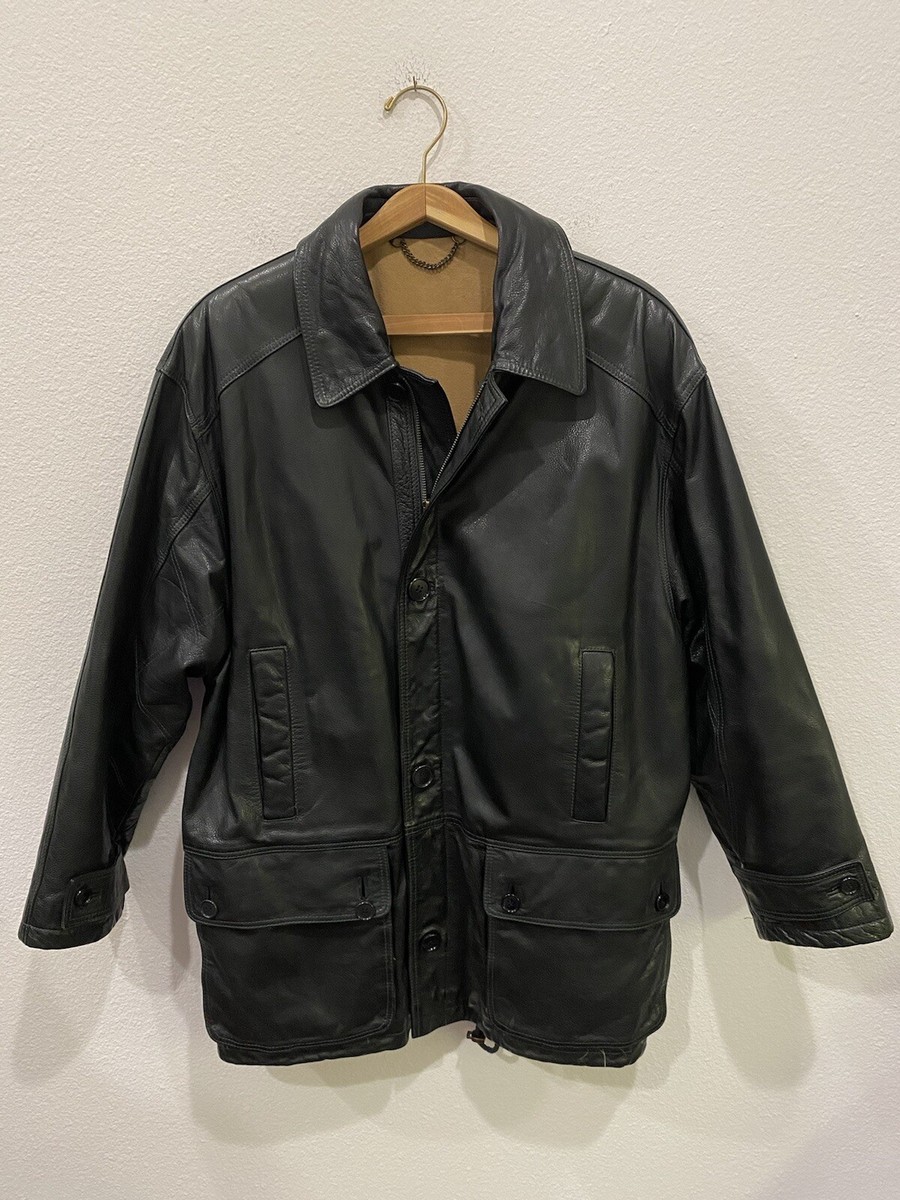 本日限定値下未使用タグ付LeCENTダメージ加工伊ラムレザージャケ50