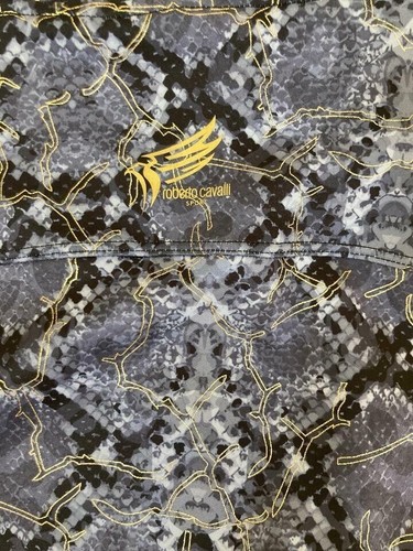 NWT ROBERTO CAVALLI SPORT Multi Snake Print Zip Activewear Vest Top Sz S,M $290 - Picture 9 of 21