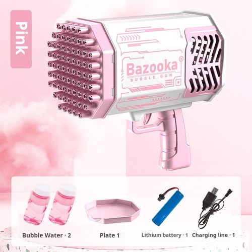 Pistola de burbujas de 40/69 agujeros lanzacohetes grande máquina automática luces de colores AU - Imagen 14 de 16