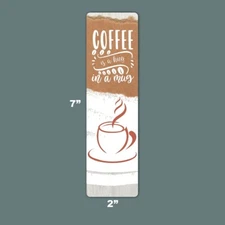 Coffee Inspired Bookmark Laminated, Handmade Perfect Gift for Any Reader!📖🎁