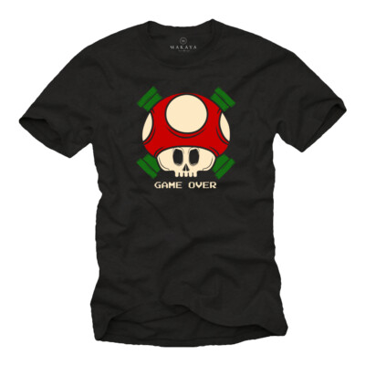 T-Shirt Gamer Computer Geschenk Mario Geek Jungs Herren Männer Gaming Super Nerd