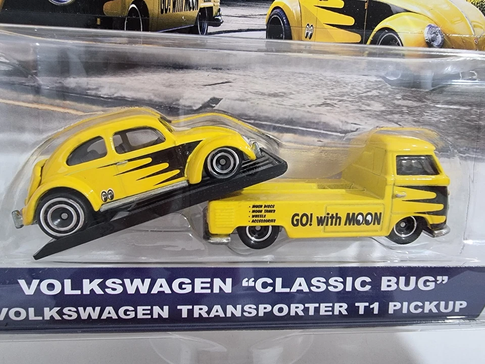 Hotwheels GTJ42 - VW Classic Bug & T1 Transporter Pickup Set #NEW - Image 2 of 4
