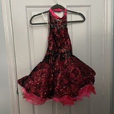 Tenth House "Momentum" TH18107 Black lace and hot pink dress, Size LC