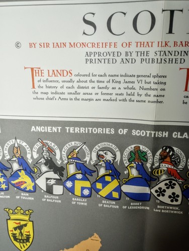 Vintage Handcrafted In Scotland Wood INNES Clan Crest Plus Vintage Scottish Maps - Photo 16 sur 17