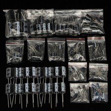 120pcs 15-Value Electrolytic Capacitor Kit 1uF-2200uF 50V Set