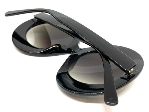OVERSIZED EXAGGERATED Vintage Retro SUNGLASSES Large Big Funky Round Black Frame - Picture 6 of 6