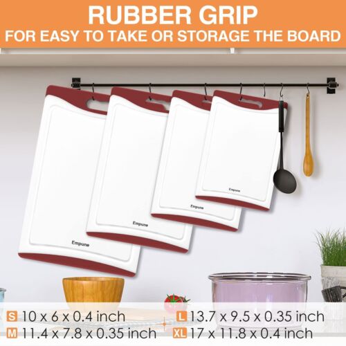Extra Large Cutting Boards, Plastic Cutting Boards for Kitchen (Set of 4) Cut... - Picture 3 of 7