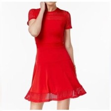 MICHAEL Michael Kors red mini dress with circle cut out designs