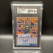 2020 Ja Morant Mosaic Scripts  Auto Orange Prizm SGC 9.5 /10 Auto # SC-JAM