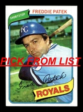 1980 Topps 498-726 EX-MT/NM Pick From List All PICTURED