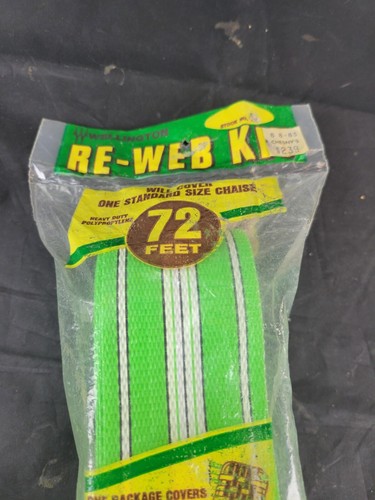Re-Web Kit Green/White/Black Polypropylene Lawn Chair 72 Feet By Wellington - Picture 2 of 7