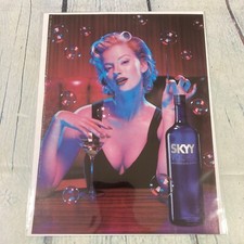 Sexy Lady Sky Vodka 2003 Vintage Impreso Anuncio/Póster Promoción Arte Revista Página