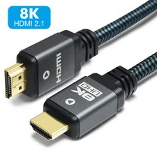 HDMI Cable 8K 48Gbps High Speed HDMI 2.1 Certified eARC ARC HDR10 Dolby Atmos