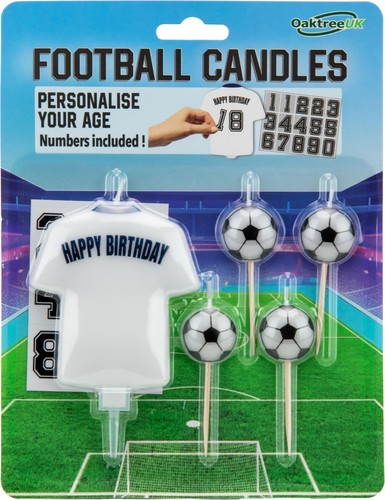 Football Shirt Birthday Party Candles Red White Blue Green Claret and Blue Black - Picture 6 of 10