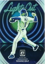 2022 Panini Optic Holo Silver Shane Baz Tampa Bay Rays Lights Out Insert #LO-1