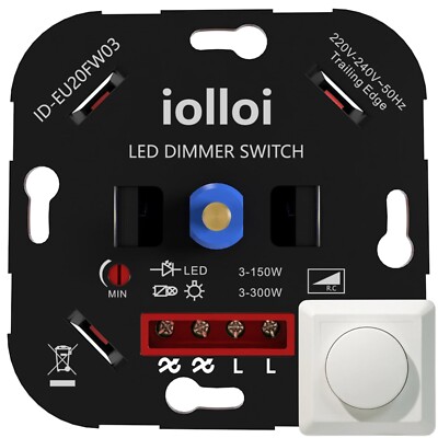 LED Dimmer Switch - Rotierender Wanddimmer für Dimmbares Licht 3-150W