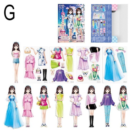 NEU Magnetische Papierpuppen Verkleiden für Mädchen Spielset Spielzeug Reisen Spielen F1M3 - Bild 30 von 33