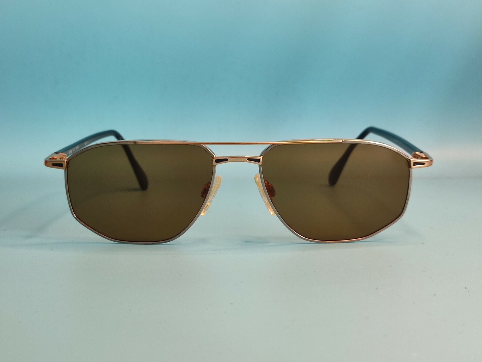 VINTAGE SILHOUETTE RECTANGULAR PILOT SUNGLASSES G… - image 1