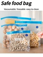 Food storage bag,Vacuumable, freezable, easy to clean,Safe(S,L,10Pcs)
