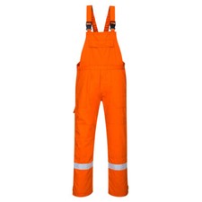 Image of Portwest Bizflame Plus Bib and Brace Flame Resistant HI Vis Welding Overall FR27